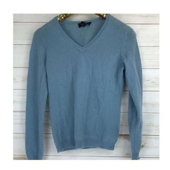 Size PS Charter Club Light Blue Cashmere Sweater - Picture 1 of 1